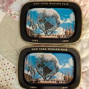 NY World's Fair Souvenir Trays